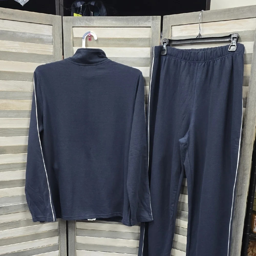 Navy Blue Track Pants & Jacket Set | Feelgoodstore | 1X